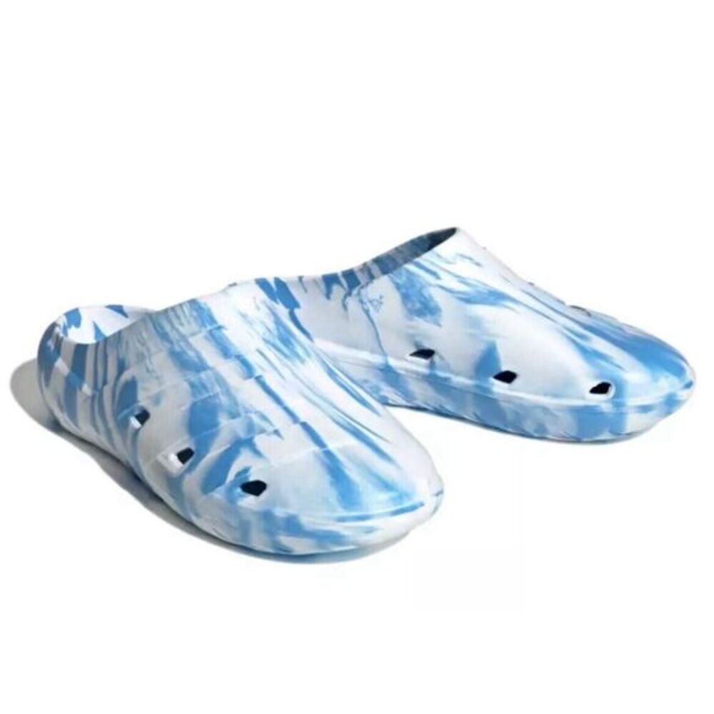 adidas Adicane Clogs White Pulse Blue Marble Men's Size 10 Women's Size 11 Cloud
